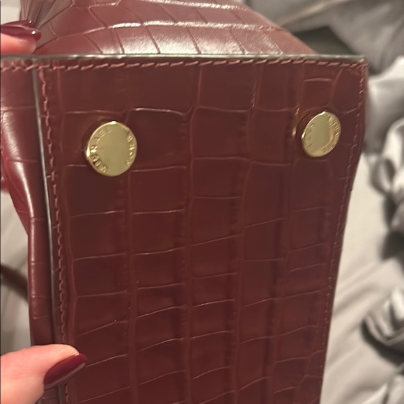 Michael Kors Burgundy Crocodile-Embossed Women's Bag - Picture 7 of 10